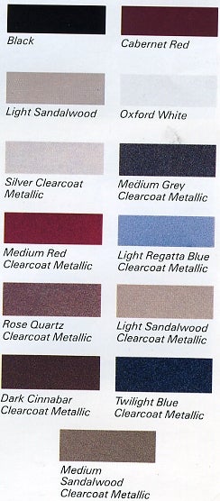 1988 Taurus Exterior Colors