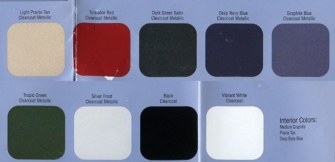 1999 Sable Colors