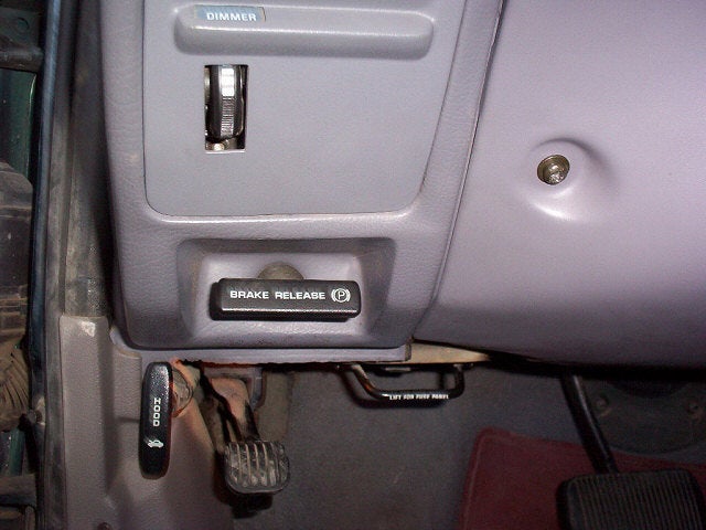 2005 Ford mustang parking brake frozen