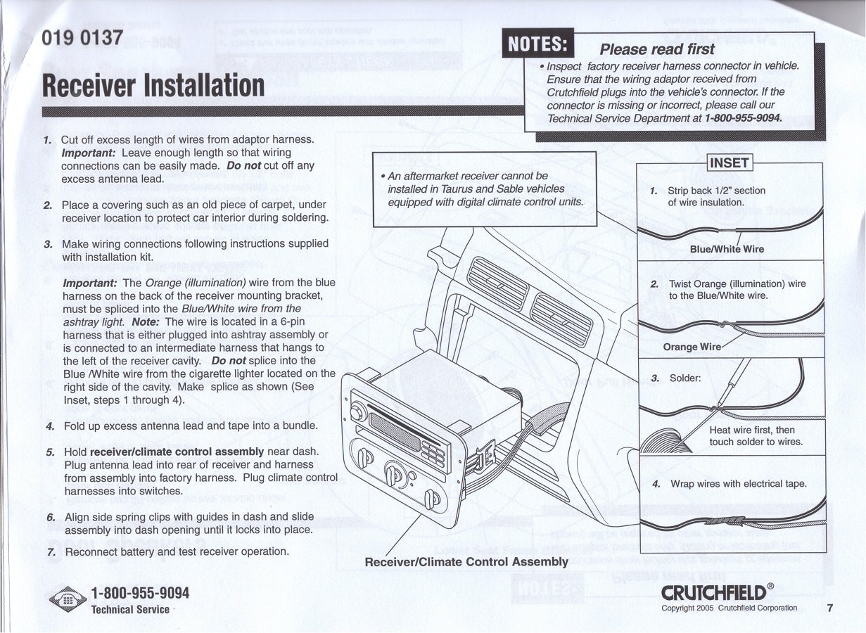 2000-2003 Radio Install | Taurus/Sable Encyclopedia  2002 Ford Taurus Aftermarket Radio Wiring Diagram    Ford-Taurus.org